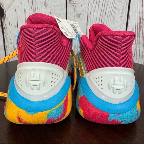 ADIDAS JAMES HARDEN STEPBACK Kids Colorful Athletic Shoes Limited Edition 6Y NWT - Picture 6 of 16